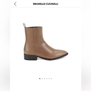 Brunello Cucinelli leather ankle boots